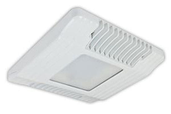 Picture of Indoor Outdoor LOW-PROFILE Canopy Light 100W 5000K WHT 120-277V Xtreme Duty 7y