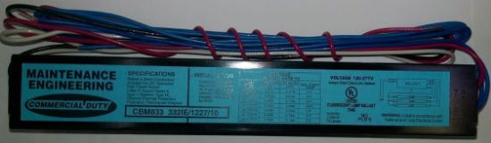 Picture of Fluorescent T8 Ballast 1 or 2 Lamps F96 Instant Start 259IE MV 10THD 2-LAMP