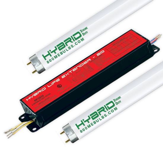 Fluorescent T8 Ballast and Lamp Kit 2 F25T8 Program Start 25W XB 20YR HYBRID