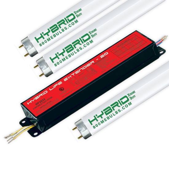 Fluorescent T8 Ballast and Lamp Kit 3 F25T8 Program Start 25W AWX HYBRID 20 YR