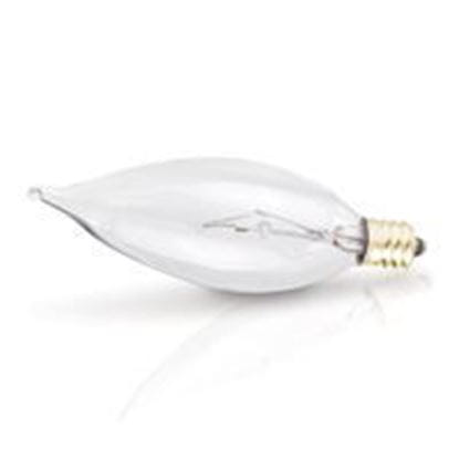 Picture of Light Bulbs Incandescents Decoratives FT10 15 Watt Replacement Clear Candelabra 15FT10 CL CAN 12MW