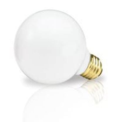 Picture of Light Bulbs Incandescents Decoratives G25 25 Watt Replacement White medium 25G25 WHT 12MW