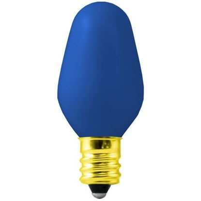Light Bulbs Incandescents C7 7.5W Blue Candelabra Colored Lamps 7 1 2C7 BLU CER CAN 6ML