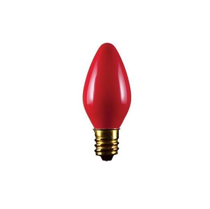 Picture of Light Bulbs Incandescents C7 7.5W Red Candelabra Colored Lamps 7 1 2C7 CER CAN 6ML