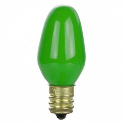 Light Bulbs Incandescents C7 7.5W Green Candelabra Colored Lamps 7 1 2C7 GRN CER CAN 6ML
