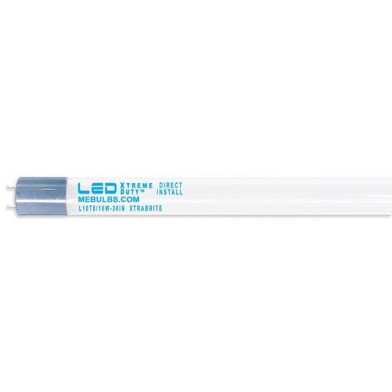 Picture of LED Bulbs Tubes - Replace Fluorescent 3FT T8 Direct Install -Glass 5000K L10T8 10W 36IN AWX8350 DI 8YR
