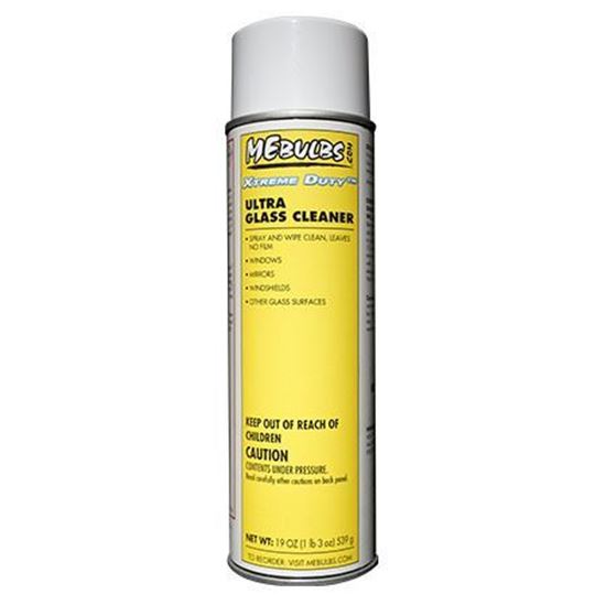 ULTRA GLASS CLEANER AEROSOL 19OZ XTREME DUTY. MEBULBS