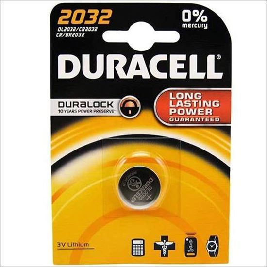 Picture of 2032 Battery 3v Lithium Coin Cell by Duracell (DL2032)                                                                                                