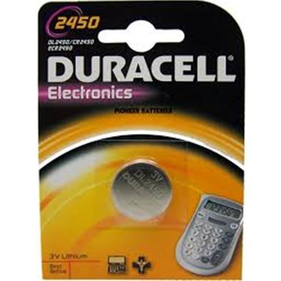 Picture of 2450 Battery 3v Lithium Coin Cell BY Duracell (DL2450)                                                                                                