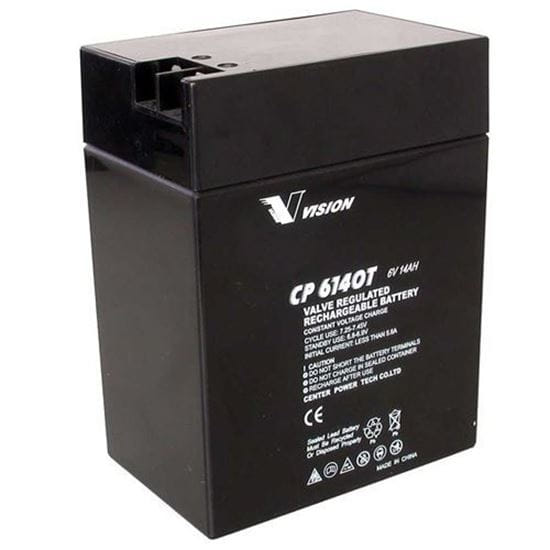 CP6140 6V 14.0Ah Sealed Lead Acid Rechargeable Battery, Valve Regulated                                                                               