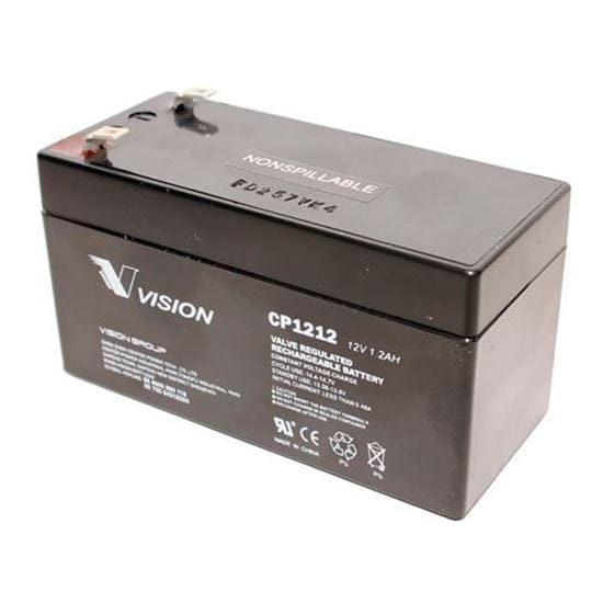 CP1212 12V 1.2Ah Sealed Lead Acid Rechargeable Battery, Valve Regulated                                                                               