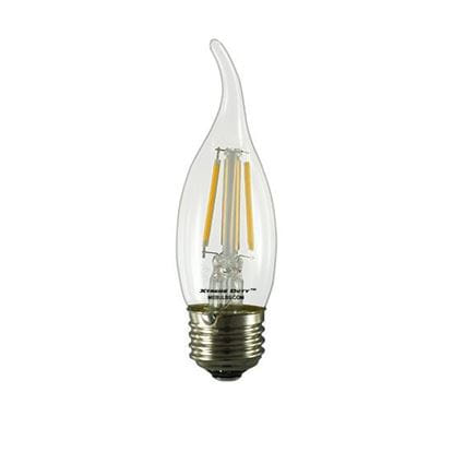 Decorative Flametip Filament LED Medium Base 4W FF10/HG8527/CL/MED/6YR