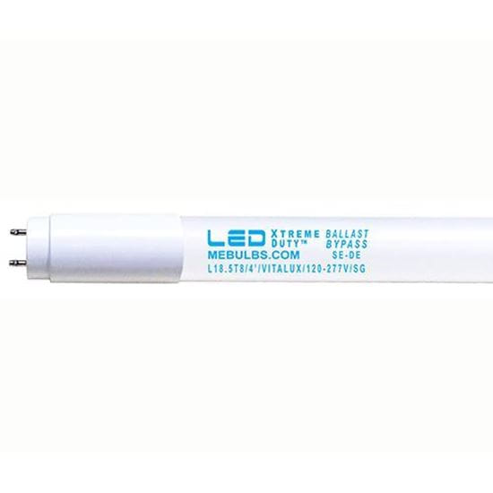 LED Bulbs Tubes - 4ft T8 High Brightness Ballast-Bypass Glass L18.5T8 VITALUX™ 12YR (RETROFIT FLUORESCENT)