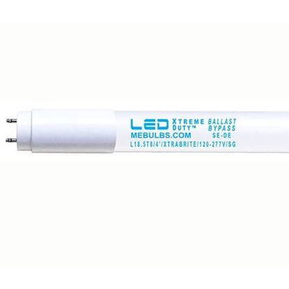 LED Bulbs Tubes - 4ft T8 High Brightness Ballast-Bypass Glass L18.5T8 XTRABRITE™ 9YR (RETROFIT FLUORESCENT)