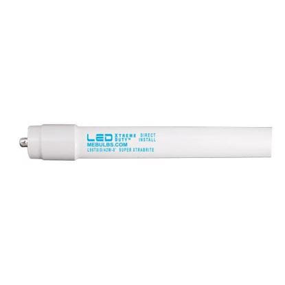 Picture of LED Bulbs Tubes - Replace Fluorescent 8FT T8 Single Pin Direct Install -Glass 5000K L96T8IS 42W XtraBrite 9YR (F96T8 IS REPLACEMENT)