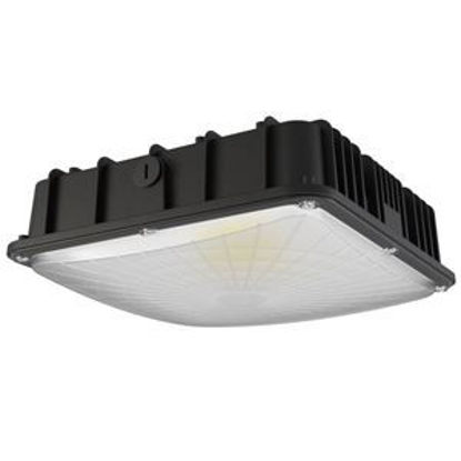 LED Indoor Outdoor Canopy/Ceiling Light 40W 5000K BLK 120-277V Xtreme Duty 7yr