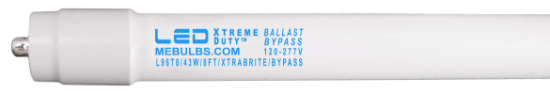 LED PREMIUM Retrofit Tubes - 8FT T8 HIGH BRIGHTNESS Ballast-Bypass 5000K L96T8 40W FR 8YR
