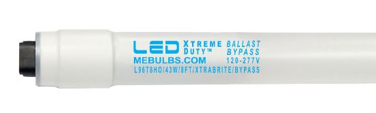 LED PREMIUM Retrofit Tubes - 8FT T8/HO HIGH BRIGHTNESS Ballast-Bypass 5000K L96T8HO 40W FR 10YR