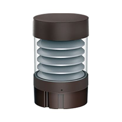 LED Spec-Select™ Bollard Round/Flat Top/Louver/14-19-24W/30-40-50K/DIMM/120-277V 5Yr