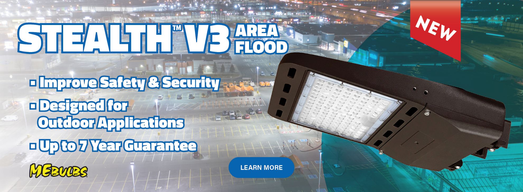 Stealth Area Flood designed for outdoor applications